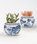 Pintoo K1112 Blue & White by Alexander the Fat Tiger - Sky Fat Dragon - Flower Pot Jigsaw Puzzle