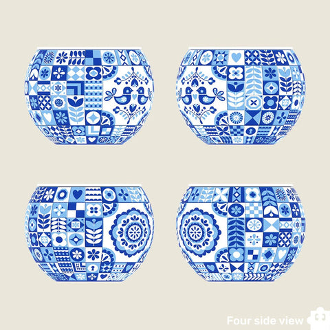 Pintoo K1117 Danish Folklore Style - Flower Pot Jigsaw Puzzle