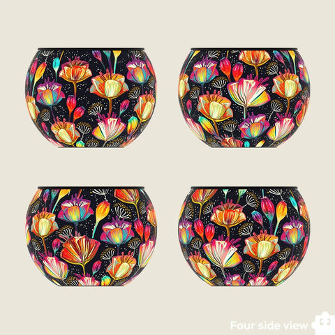 Pintoo K1118 Colorful Poppies - Flower Pot Jigsaw Puzzle