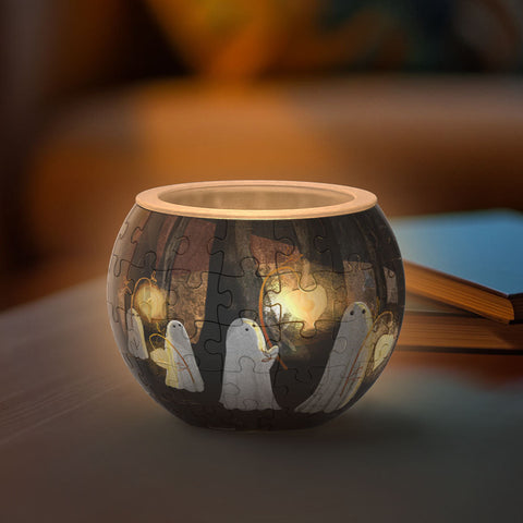 Pintoo KL1079 Spooky Night Walk - Puzzle Candle Light Jigsaw Puzzle by Katherine Blower
