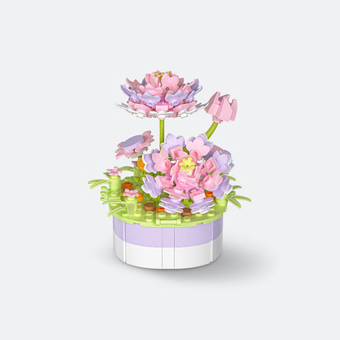 Pintoo KZ1027 Lotus - Mini Bricks Potted Plant Jigsaw Puzzle