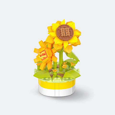 Pintoo KZ1028 Sunflower - Mini Bricks Potted Plant Jigsaw Puzzle