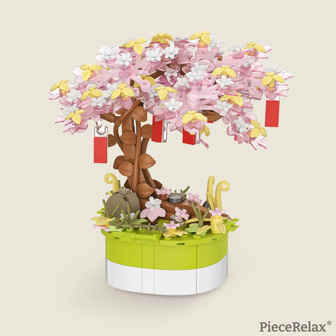 Pintoo KZ1590 Wishing Tree - Mini Bricks Potted Plant Jigsaw Puzzle