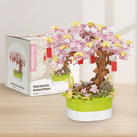 Pintoo KZ1590 Wishing Tree - Mini Bricks Potted Plant Jigsaw Puzzle