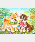 Pintoo P1421 Shiba Puppies' First Errand by Kayomi - 150 Piece XS Jigsaw Puzzle