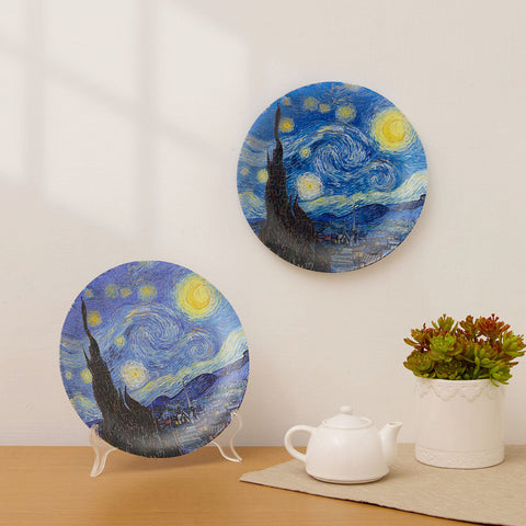 Pintoo PL1002 The Starry Night - 3D Puzzle Plate Jigsaw Puzzle by Van Gogh