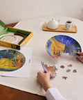 Pintoo PL1004 Cafe Terrace at Night - 3D Puzzle Plate Jigsaw Puzzle by Van Gogh
