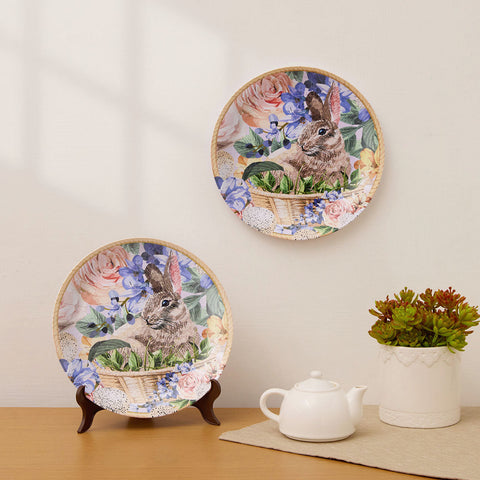 Pintoo PL1009 Easter Bunny Flowers - 3D Puzzle Plate Jigsaw Puzzle