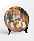 Pintoo PL1022 Autumn Bonfire - 3D Puzzle Plate Jigsaw Puzzle by Katherine Blower