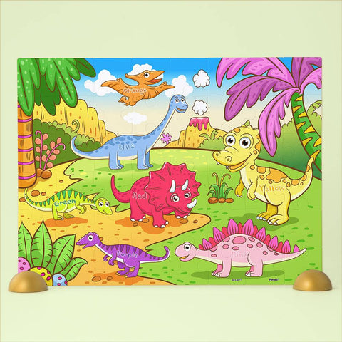 The Cheerful Dinosaurs - 48 Piece Junior Jigsaw Puzzle