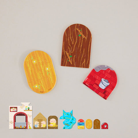 Pintoo T1083 Fairy tales - The Three Little Pigs - Multi-pack Jigsaw Puzzle