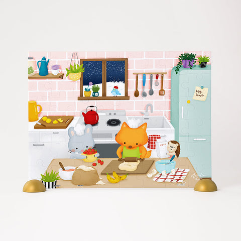 Pintoo T1097 Happy Kitchen by Mandie - 48 Piece Junior Jigsaw Puzzle