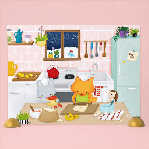 Pintoo T1097 Happy Kitchen by Mandie - 48 Piece Junior Jigsaw Puzzle