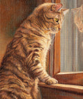 Pintoo U1054 Peering out the Window - 504 Piece Jigsaw Puzzle by Lucie Bilodeau