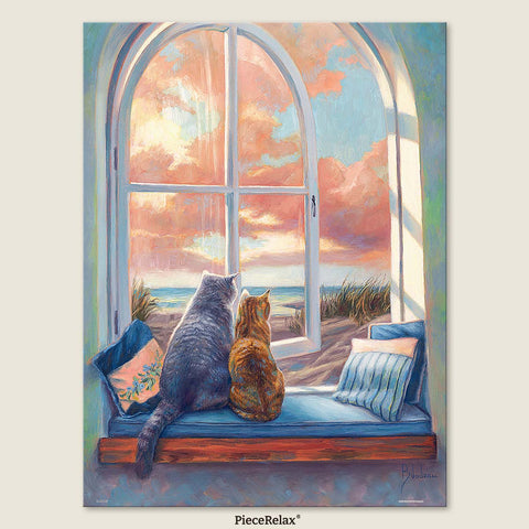 Pintoo U1055 Enjoying the View - 1008 Piece Jigsaw Puzzle by Lucie Bilodeau