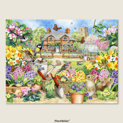Pintoo U1085 Spring Garden - 1008 Piece Jigsaw Puzzle by Claire Comerford