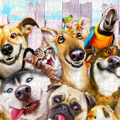 Pintoo U1088 Pet Selfie - 1008 Piece Jigsaw Puzzle by Howard Robinson