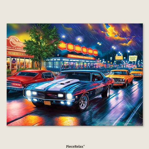 Pintoo U1089 Rain on the Boulevard - 1008 Piece Jigsaw Puzzle by Bigelow Illustrations