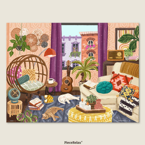 Pintoo U1092 Boho Interior - 1008 Piece Jigsaw Puzzle by Olivia Gibbs