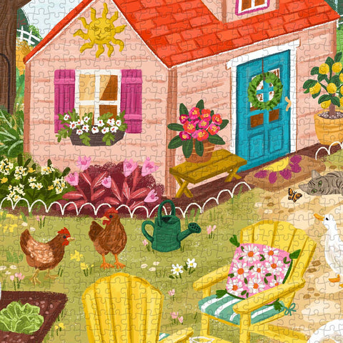 Pintoo U1096 Whimsy Garden House - 1008 Piece Jigsaw Puzzle by Olivia Gibbs