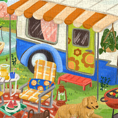 Pintoo U1097 Campervan Camper Day - 504 Piece Jigsaw Puzzle by Olivia Gibbs