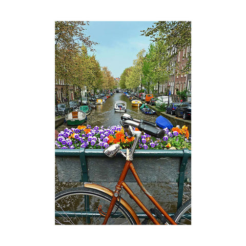 Pintoo U1137 PieceClicks - 504 Piece - Bike Flowers and Canal, Amsterdam