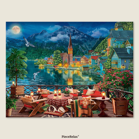 Pintoo U1150 PieceClicks - 1008 Piece - Evening by the Lake in Hallstatt by Image World