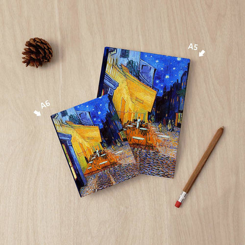 Pintoo YA1004 Cafe Terrace, Place du Forum by Vincent van Gogh - A5 Book Cover