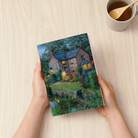 Pintoo YA1007 Old House by The Pond by Evgeny Lushpin - A5 Book Cover