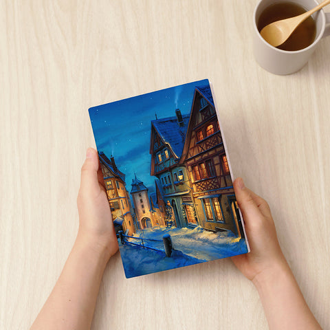 Pintoo YA1008 Snowy Rothenburg Winter Night by Evgeny Lushpin - A5 Book Cover