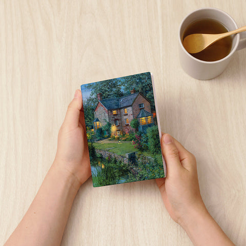 Pintoo YB1007 Old House by The Pond by Evgeny Lushpin - A6 Book Cover