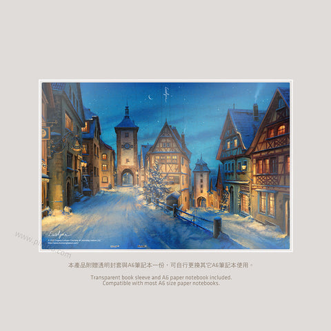 Pintoo YB1008 Snowy Rothenburg Winter Night by Evgeny Lushpin - A6 Book Cover