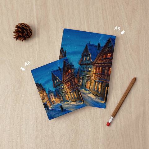 Pintoo YB1008 Snowy Rothenburg Winter Night by Evgeny Lushpin - A6 Book Cover