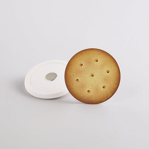 Round Biscuit - 16pcs Jigsaw Puzzle Magnet