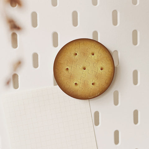 Round Biscuit - 16pcs Jigsaw Puzzle Magnet