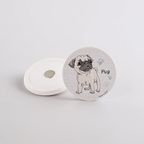 Pug - 16pcs Jigsaw Puzzle Magnet