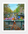 Bike Flowers and Canal. Amsterdam, Netherlands - 500 Piece Jigsaw Puzzle