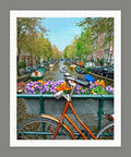 Bike Flowers and Canal. Amsterdam, Netherlands - 500 Piece Jigsaw Puzzle