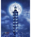 Taipei Skyline - Moon Night Series - 1000 Piece Jigsaw Puzzle