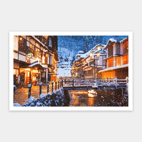 Ginzan Onsen Hot Spring, Japan - 1000 Piece Jigsaw Puzzle