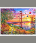 Sunset of Golden Gate Bridge, San Francisco - 1200 Piece Jigsaw Puzzle