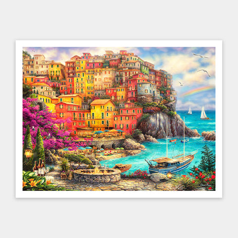 A Beautiful Day at Cinque Terre - 1200 Piece Jigsaw Puzzle