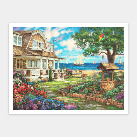 Sea Garden Cottage - 1200 Piece Jigsaw Puzzle