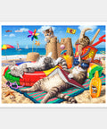 Cats On The Beach - 1200 Piece Jigsaw Puzzle