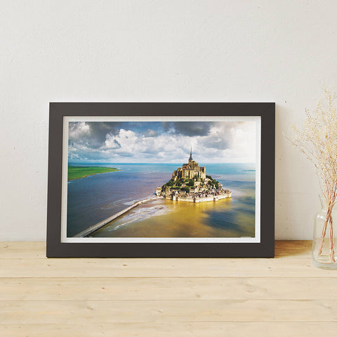 Aerial Photography - Mont Saint Michel Island, France - 1000 Piece Jigsaw Puzzle