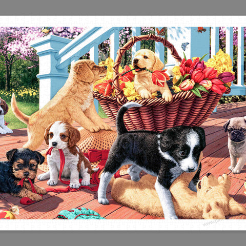 Puppy Mischief - 1000 Piece Jigsaw Puzzle