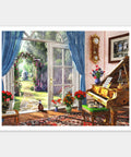 Tranquility Time in Piano Room - 1200 Piece Jigsaw Puzzle
