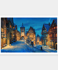 Snowy Rothenburg Winter Night - 1000 Piece Jigsaw Puzzle