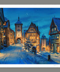 Snowy Rothenburg Winter Night - 1000 Piece Jigsaw Puzzle