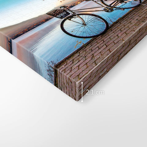 Away from the City - Bicycle by the Serene Lake - 366 Piece Jigsaw Puzzle